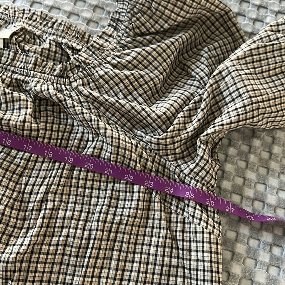 St. John's Bay Black and White Checkered Blouse NWT - Picture 8 of 10